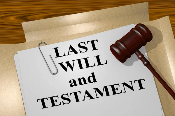 Última Vontade e Testamento - conceito jurídico — Fotografia de Stock