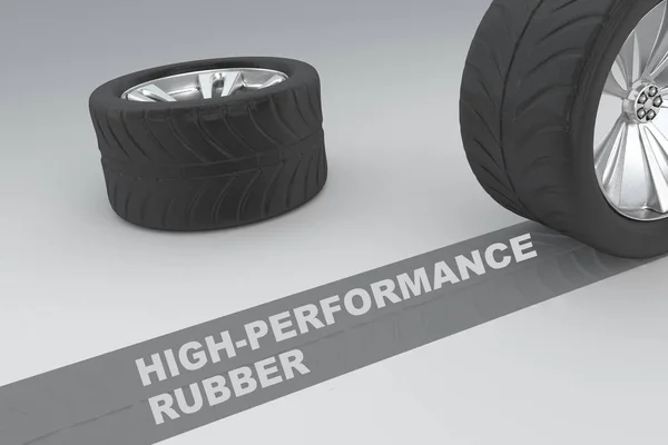 High-Performance Rubber veiligheidsconcept — Stockfoto