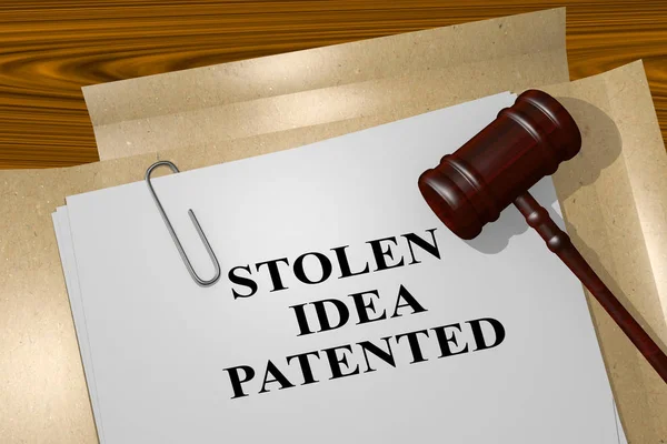 Stolen Idea Patented - legal concept — Stock Photo, Image