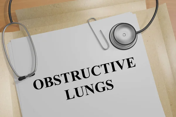 Obstrüktif akciğer - tıp kavramı — Stok fotoğraf