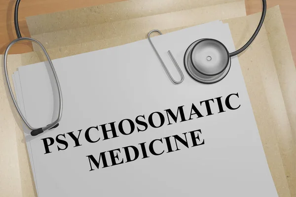 Психосоматична медицина - медична концепція — стокове фото