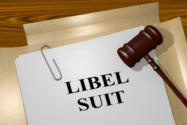 Libel Suit - conceito jurídico — Fotografia de Stock