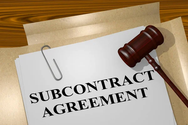 Subcontract Agreement - legal concept — Stock Photo, Image