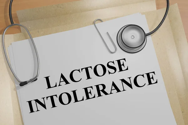 Непереносимость лактозы - медицинское понятие — стоковое фото