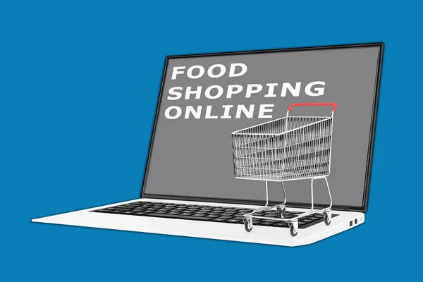 Alimentation Shopping Concept en ligne — Photo