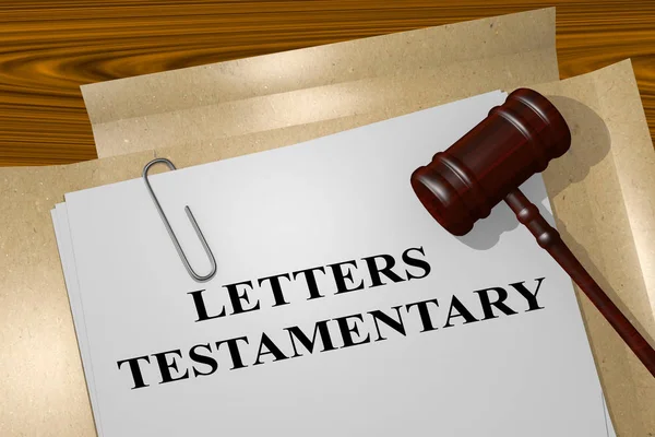 Letras Testamentarias - concepto legal — Foto de Stock