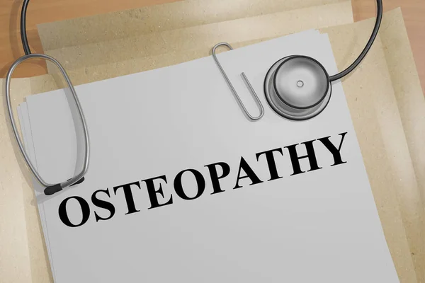 Остеопатия - медицинская концепция — стоковое фото