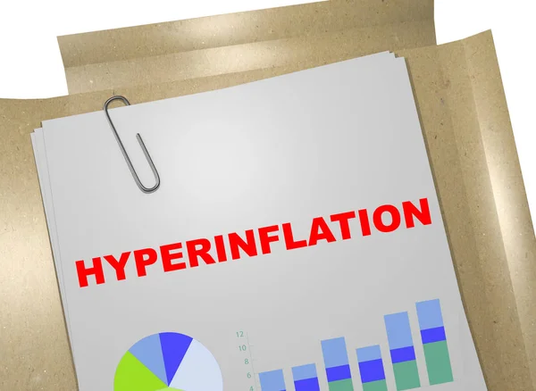 Iperinflazione - concetto finanziario — Foto Stock