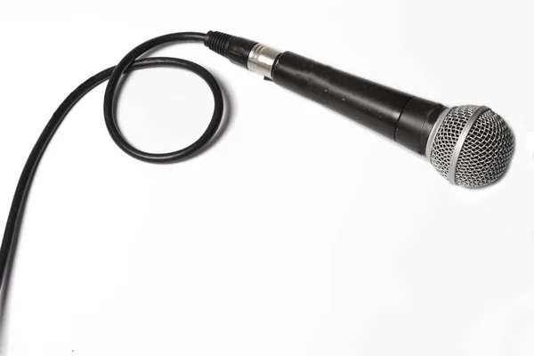 Dynamic microphone with XLR cable — Stock Photo, Image