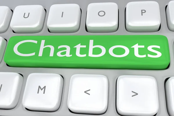 Chatbots - conceito de comunicação — Fotografia de Stock