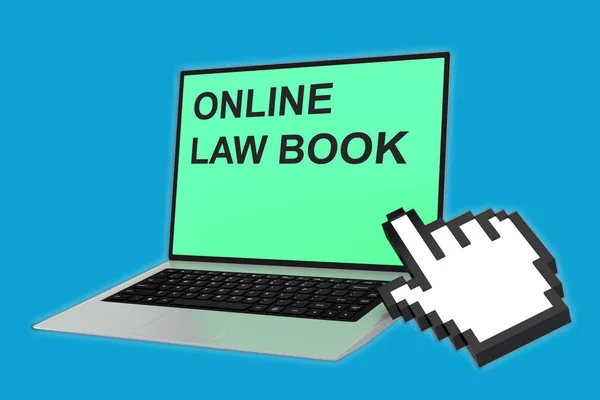 Концепція онлайн юридичної книги — стокове фото
