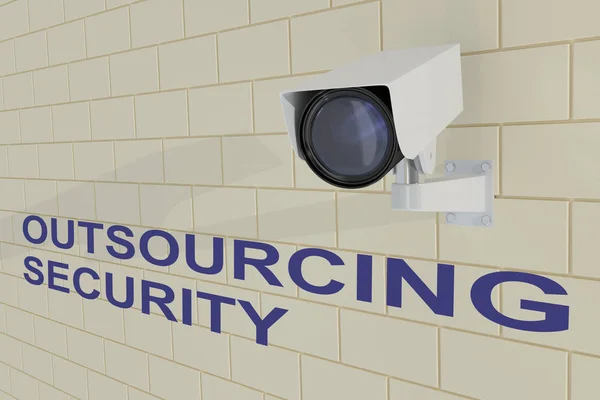 Koncepcja bezpieczeństwa outsourcingu — Zdjęcie stockowe