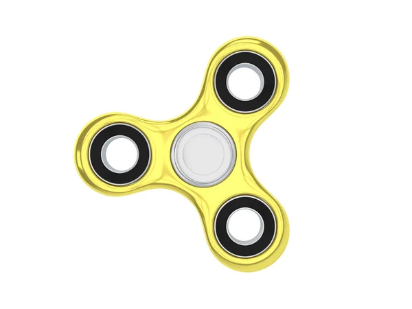 Vista superior del juguete dorado fidget spinner — Foto de Stock