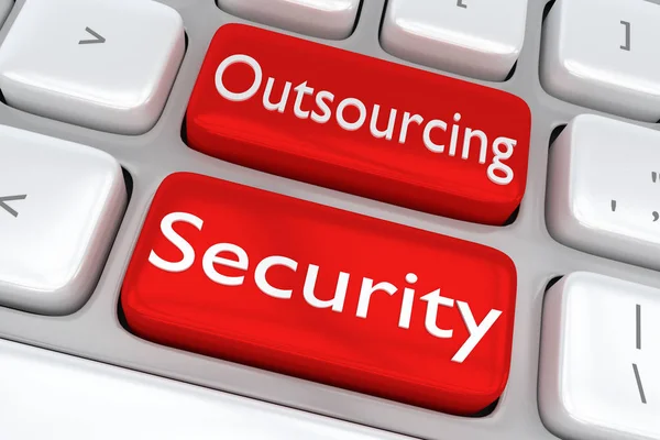 Outsourcing Sikkerhedskoncept - Stock-foto