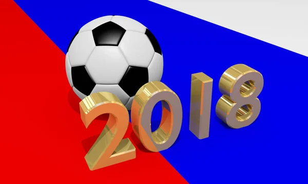 Ποδόσφαιρο κόσμο Ρωσία ποδοσφαίρου τουρνουά 2018 έννοια — Φωτογραφία Αρχείου