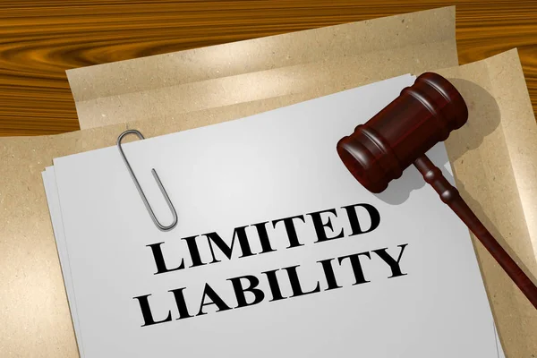 Responsabilidad limitada - concepto jurídico — Foto de Stock