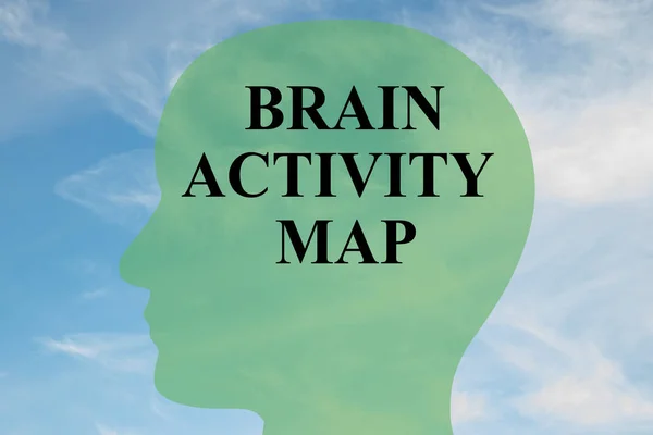 Konzept zur Karte der Gehirnaktivität — Stockfoto