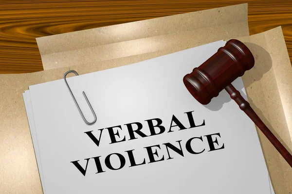 Violência verbal - conceito jurídico — Fotografia de Stock