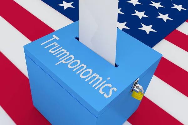 Trumponomics - politycznej koncepcji — Zdjęcie stockowe