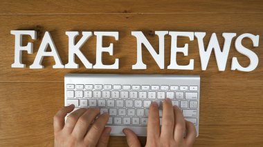 Fake news online concept clipart
