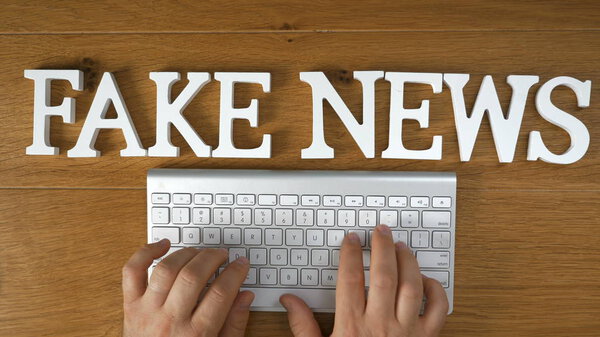 Fake news online concept