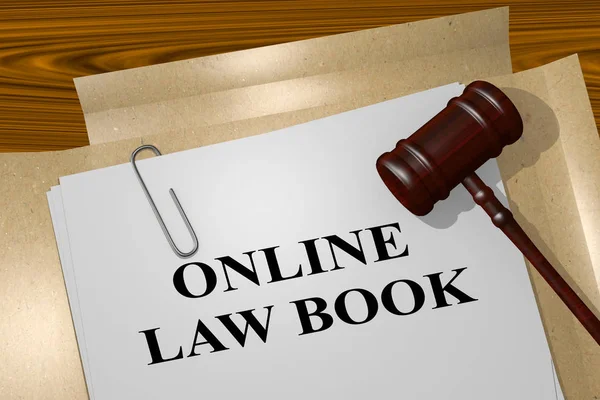 Concepto de libro de derecho en línea — Foto de Stock