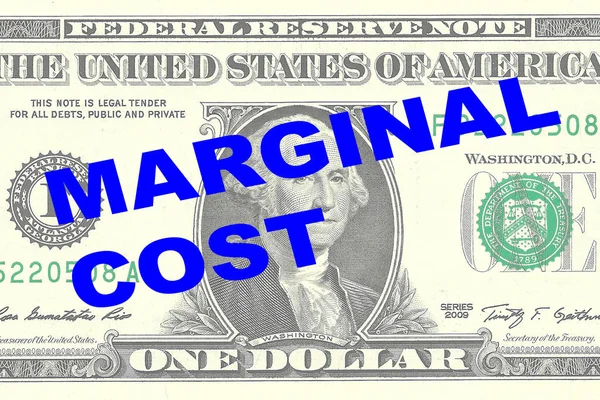 Marginale kosten - financiële concept — Stockfoto