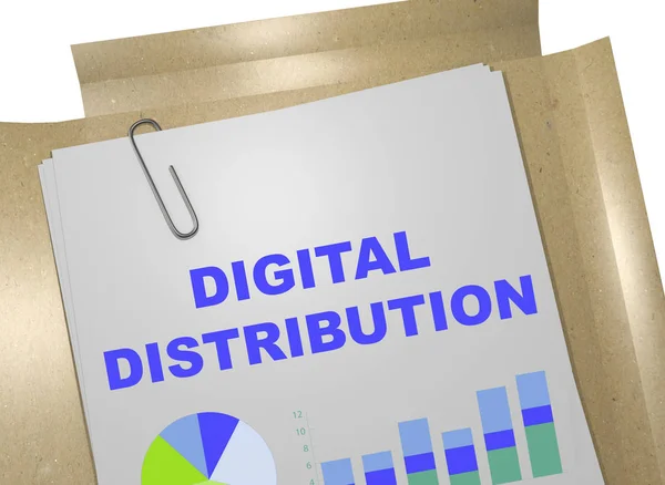 Concepto de distribución digital — Foto de Stock
