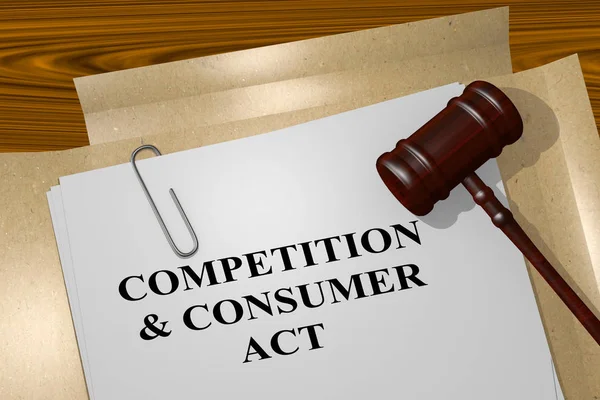Competencia y Derecho del Consumidor - Concepto jurídico —  Fotos de Stock