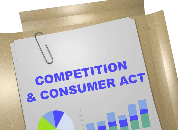 Competencia y Derecho del Consumidor - Concepto jurídico —  Fotos de Stock