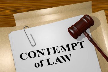 Contempt of Law concept clipart