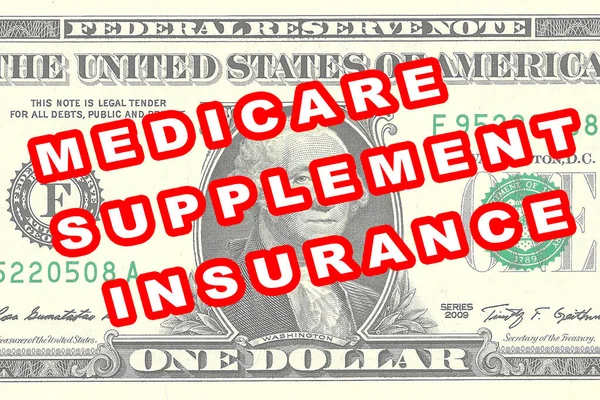 Medicare kiegészítő biztosítási - pénzügyi fogalom — Stock Fotó