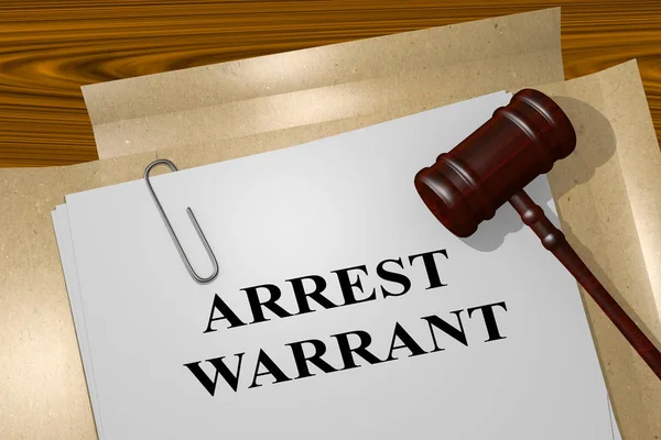 Arrestatie Warrant concept — Stockfoto