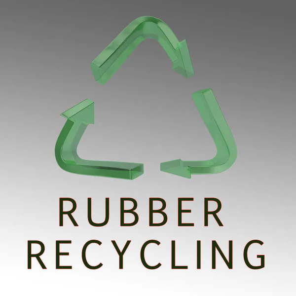 Concept de recyclage du caoutchouc — Photo