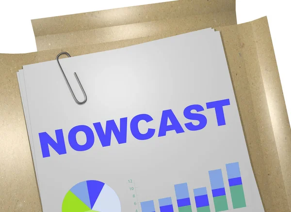 Nowcast - estimation concept — Stock Photo, Image