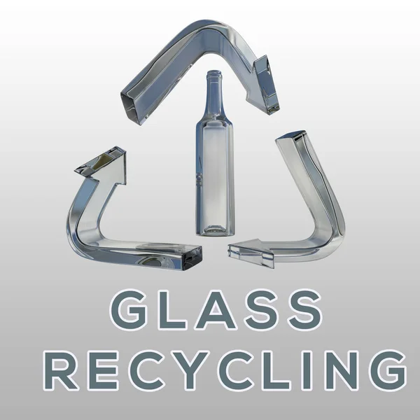 Concepto de reciclaje de vidrio — Foto de Stock