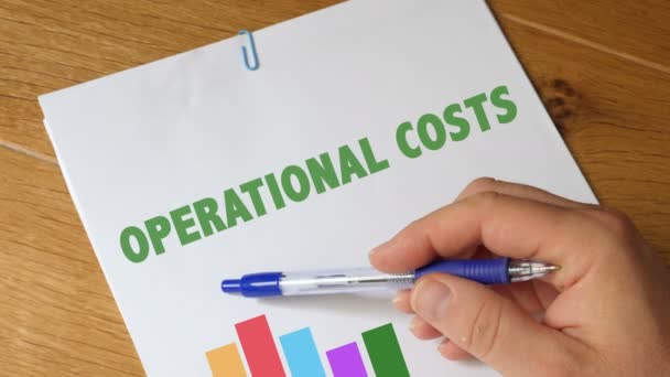 Informe sobre los costes operativos — Vídeos de Stock