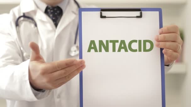 Doctor recommend on Antacid — Stock Video