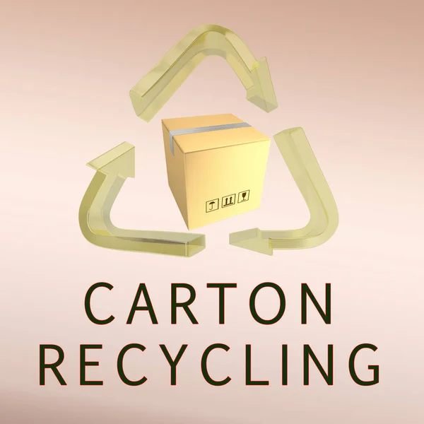 Karton újrahasznosítás fogalma — Stock Fotó