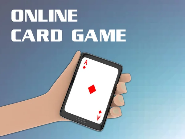 Online kaartspel concept — Stockfoto