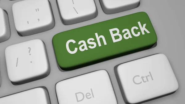 Cash back online shopping concept — Stock Photo, Image