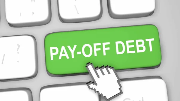 Pay off debt online — Stock Photo, Image