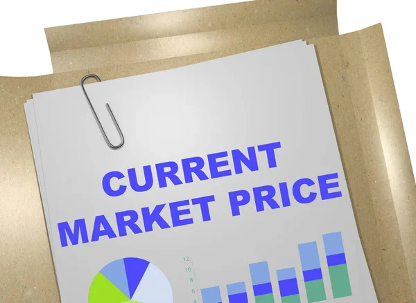 Поточна концепція ринкової ціни — стокове фото