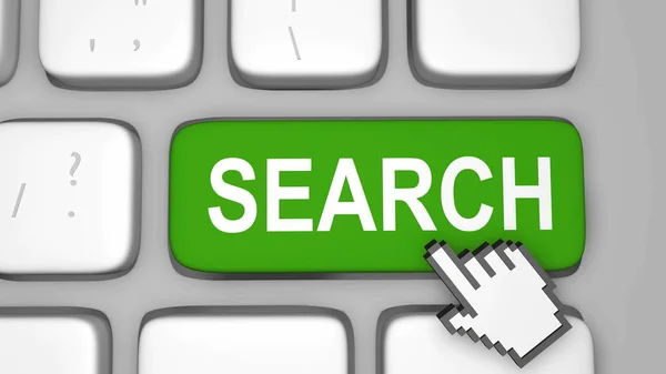 Tecla de búsqueda en teclado — Foto de Stock