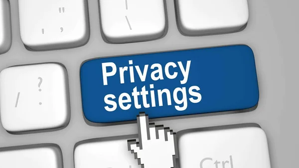 Change privacy setting concept — Stock Photo, Image