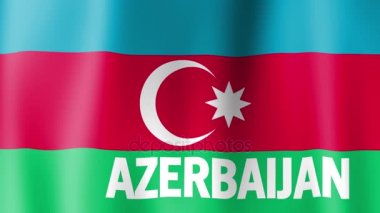 Azerbaycan bayrağı sallayarak