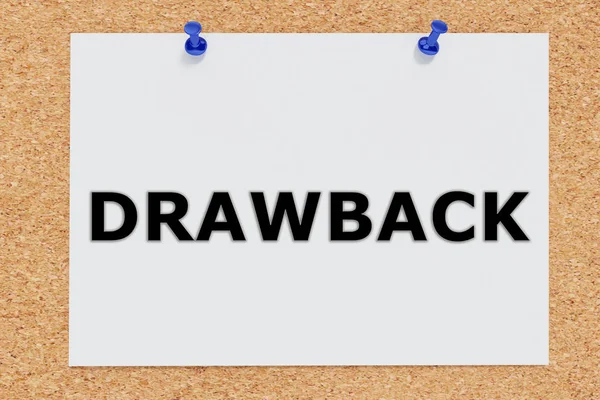 DRAWBACK - concepto profesional — Foto de Stock