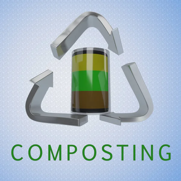 Komposztálás - újrahasznosítás fogalma — Stock Fotó