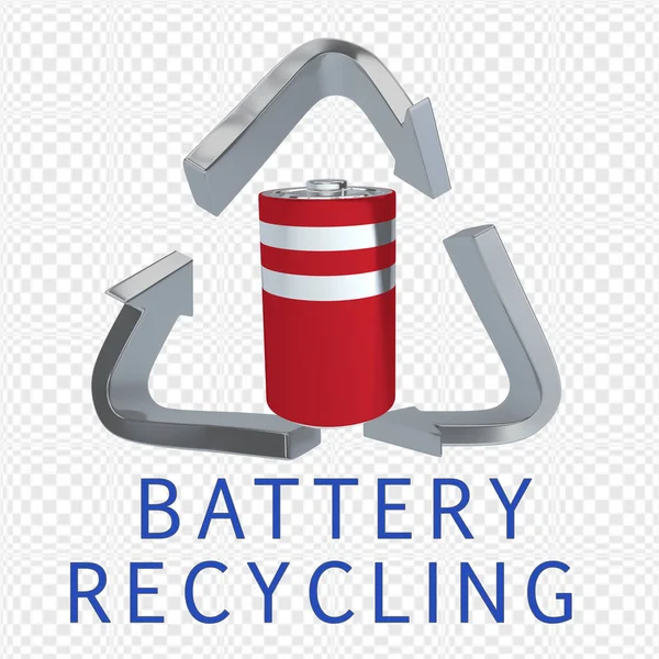 Concepto de reciclaje de batería — Foto de Stock