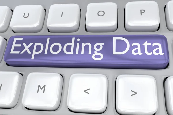 Exploderande Data koncept — Stockfoto